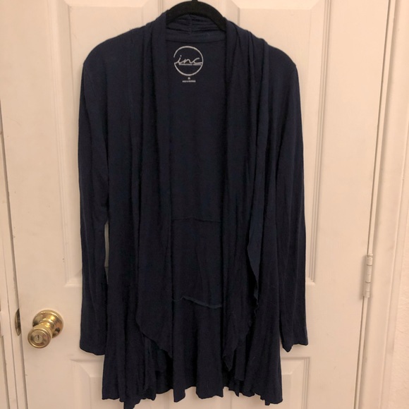 Navy Blue Point Cardigan SZ. M - Picture 1 of 3
